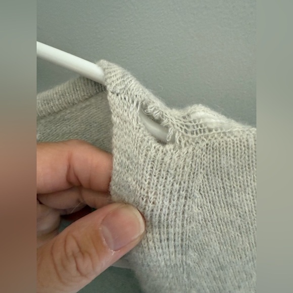 Madewell Open Front Cardigan Women’s SZ 1X Soft Light Grey Wool Alpaca Blend - Picture 5 of 7